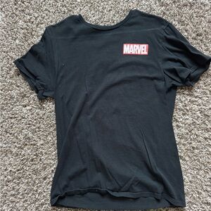 Marvel Black Tee with Spiderman Graphic